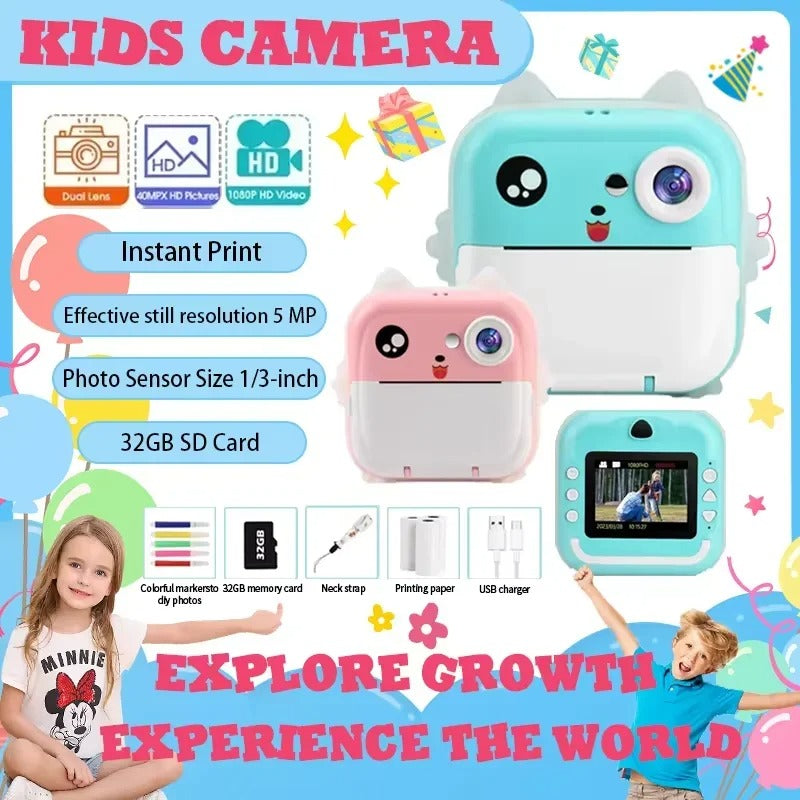 Kids Instant Print Digital Camera (Owl Design)