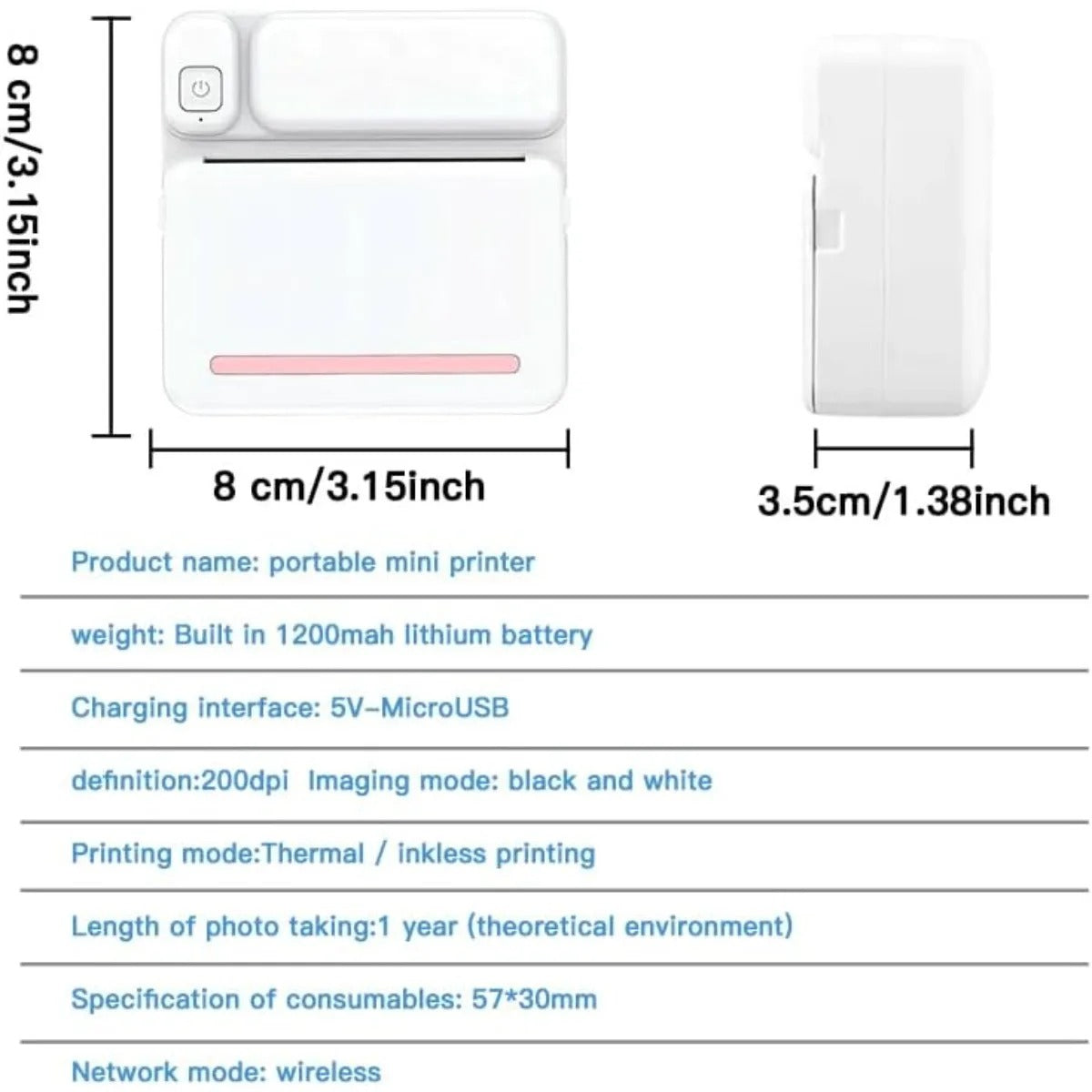 Multifunctional Mini Printer – Compact, Colourful, and Convenient