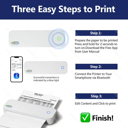 Trudy | Wireless Inkless Portable A4 Thermal Printer with Case