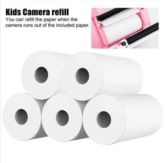 Kids Instant Print Camera - 5 x rolls of paper (for Animal Design camera)