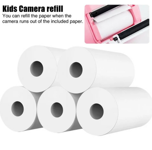 Kids Instant Print Camera - 5 x rolls of paper (for Stripe Design camera)